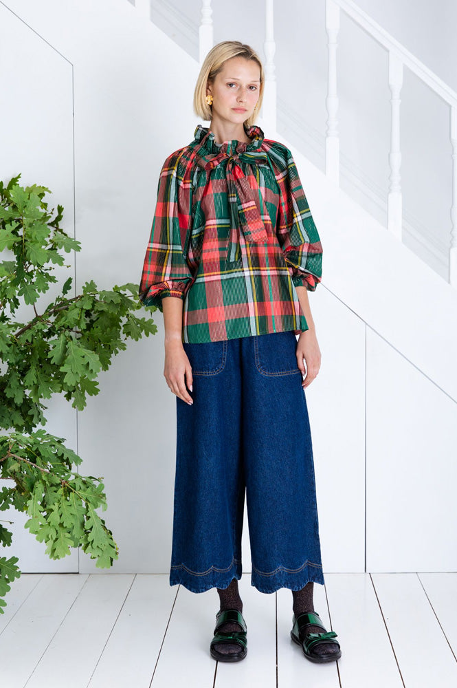 Bonté Harvey Rose And Fir Check Blouse