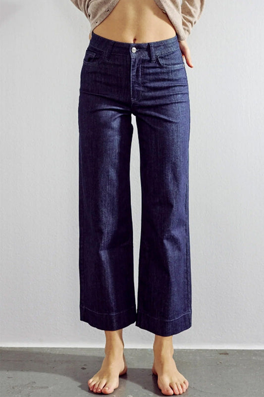 Numph Paris Dark Denim Cropped Jeans