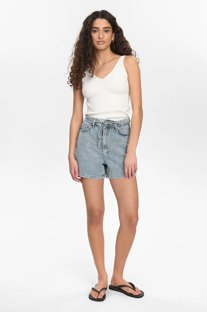 Numph Brooklyn Light Blue Bleach Shorts