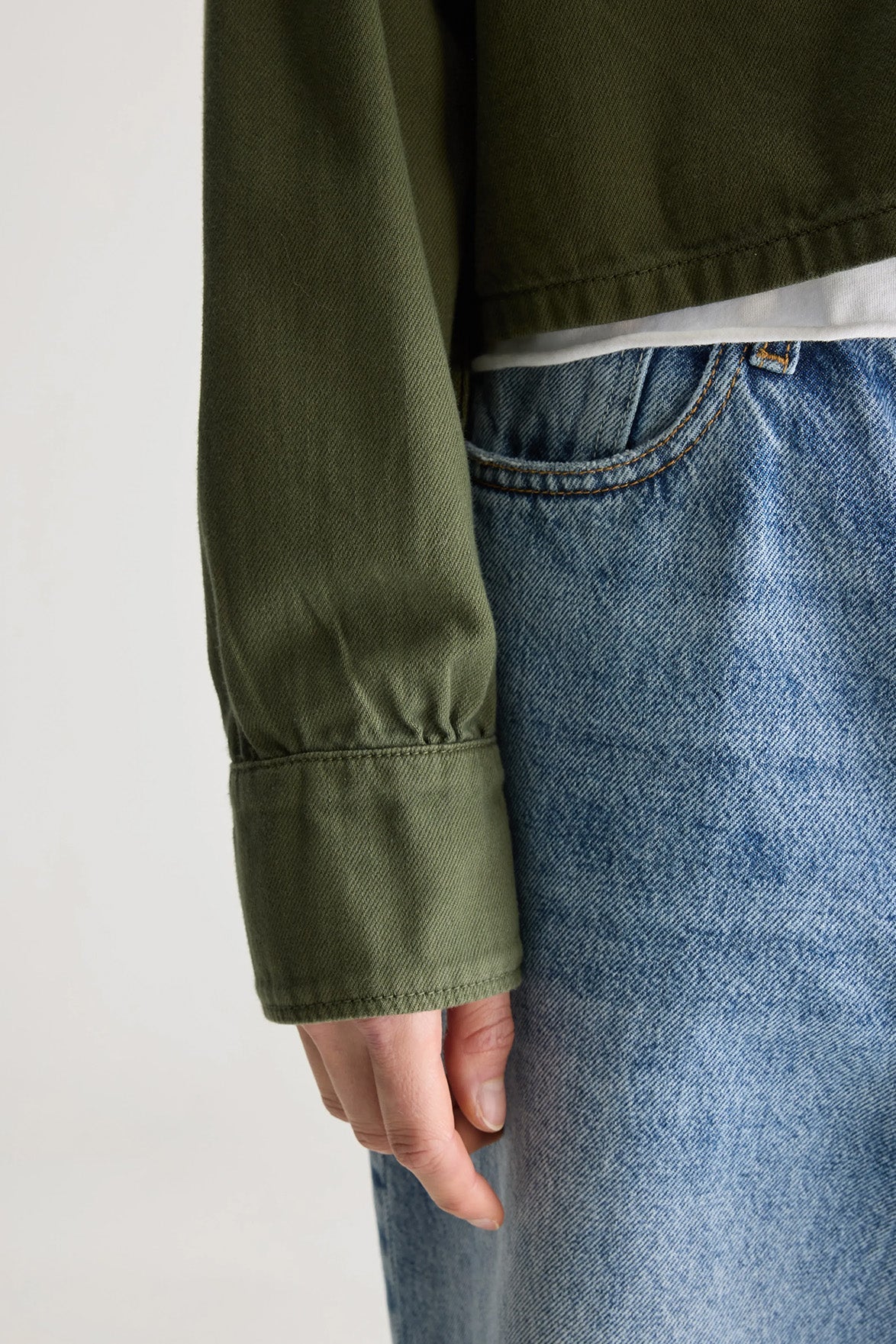 Bellerose Polaris Dusty Olive Denim Shirt
