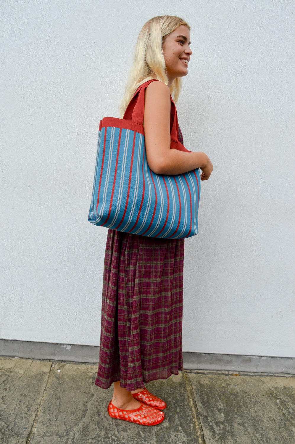 Amente Check Pleated Cami Dress