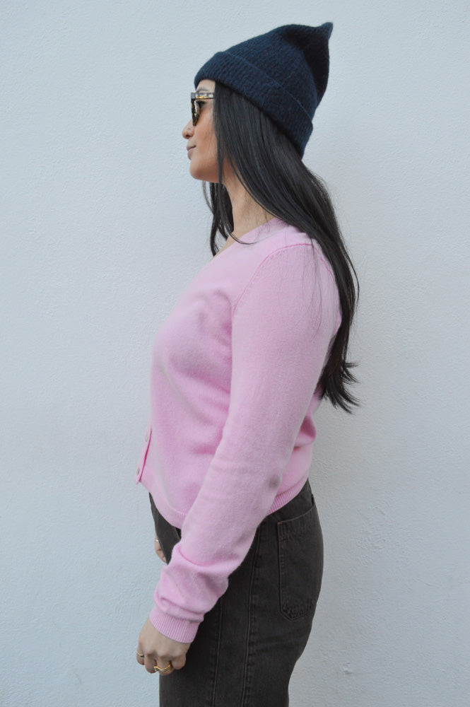 Numph Kasha Pink Cosmos Cardigan