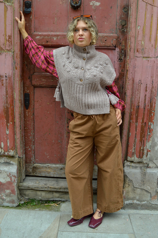 Damson Madder Felix Caramel Trouser