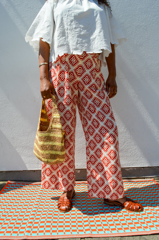 ICHI Lerin Fire Whirl Ikat Pants