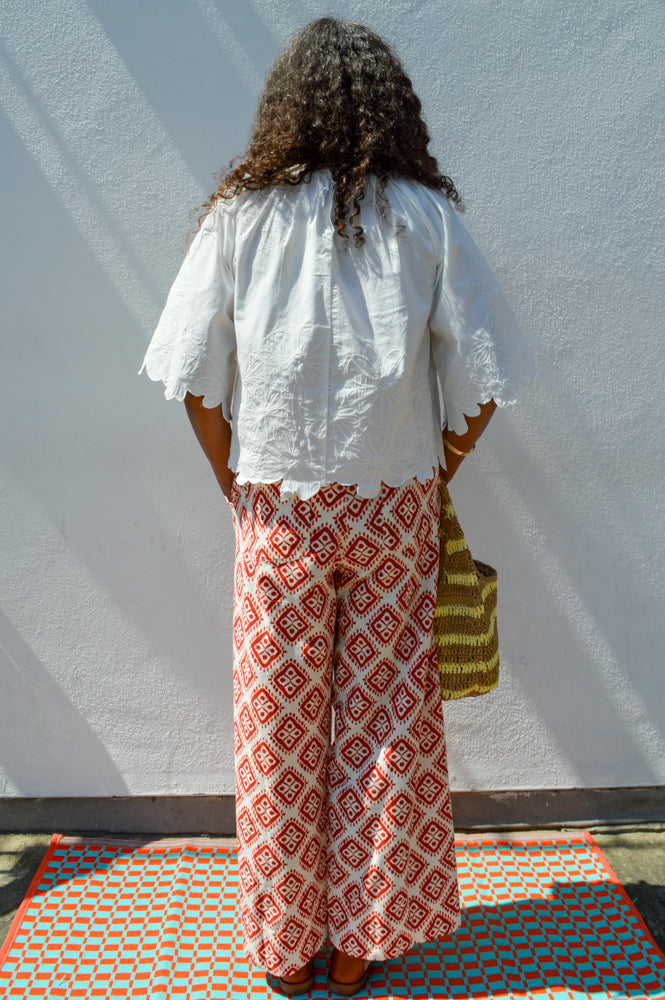 ICHI Lerin Fire Whirl Ikat Pants