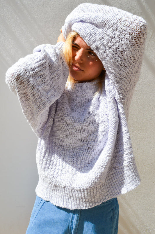 Esmé Studios Lucca Lilac Hint Pullover