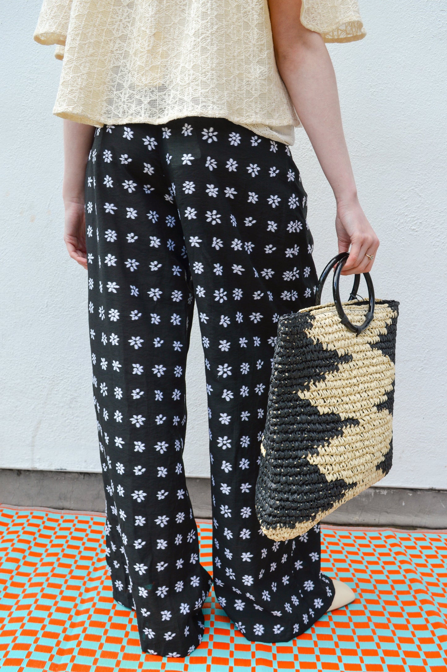 FRNCH Nuray Floral Print Trousers