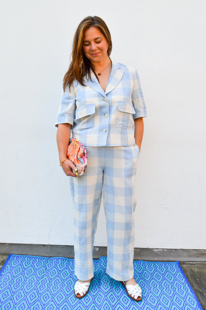 Object Maise Kentucky Blue Check Blazer