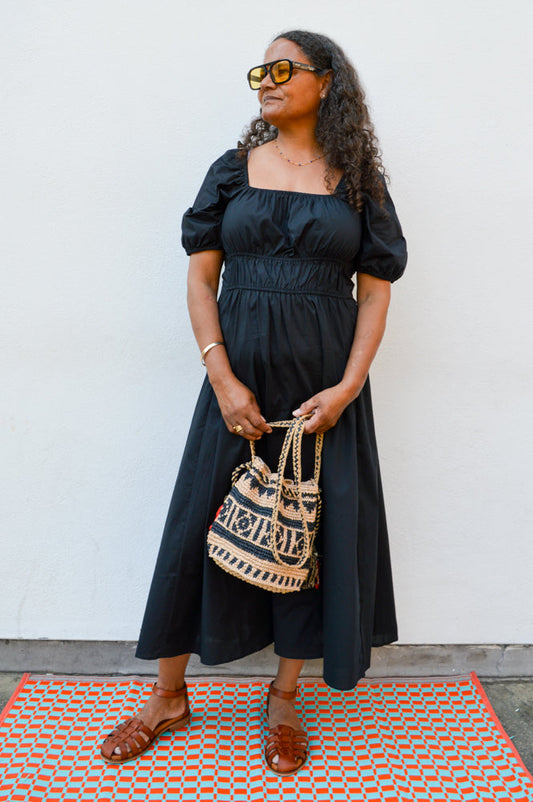 Object Hanna Black Midi Dressi
