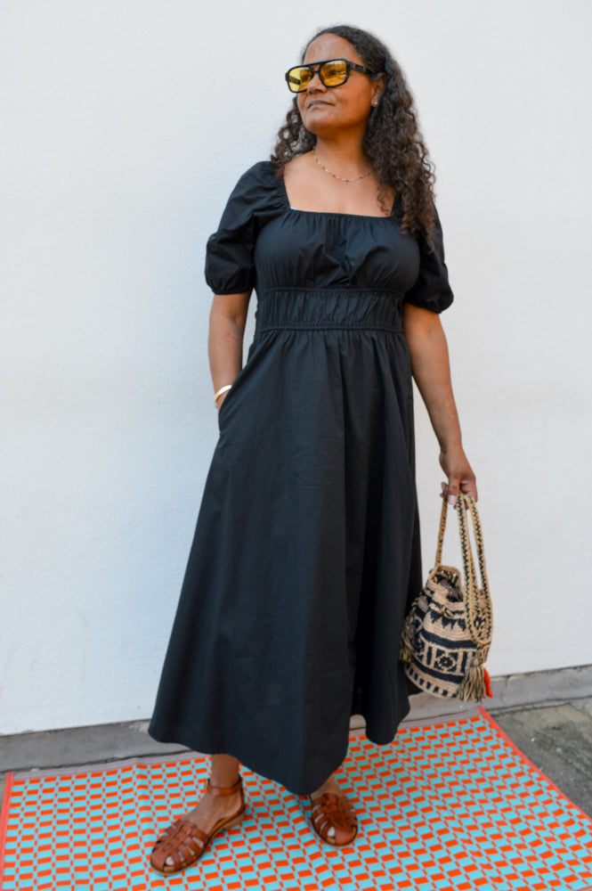 Object Hanna Black Midi Dressi