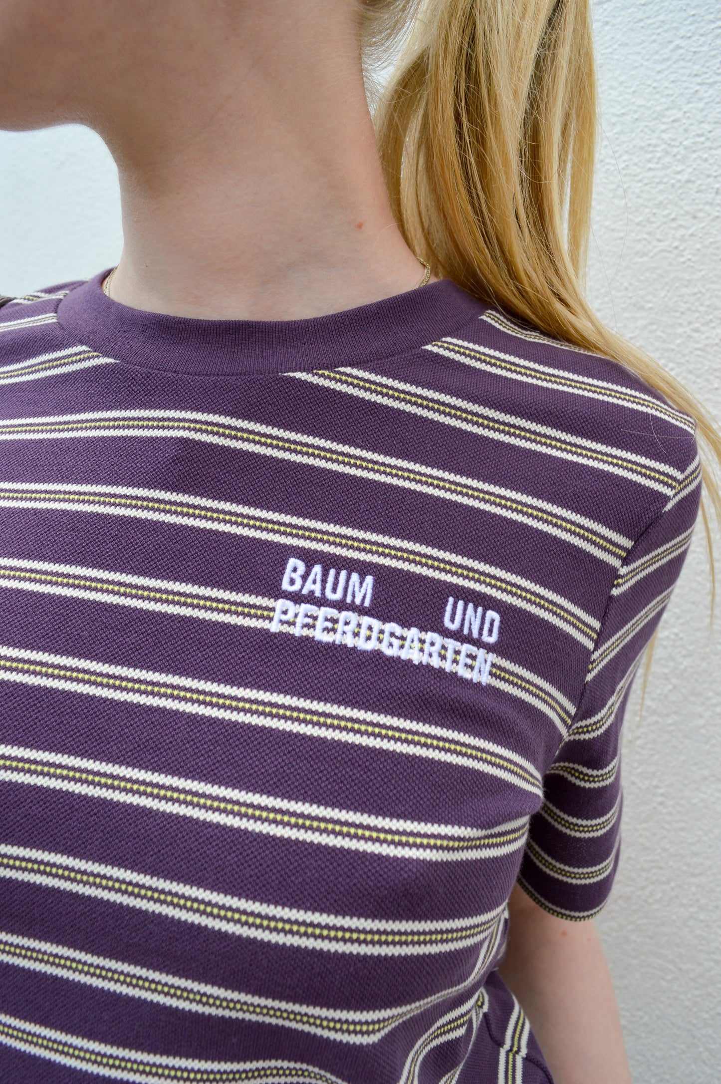 Baum Und Pferdgarten Jawo Plum Stripe Polo Top