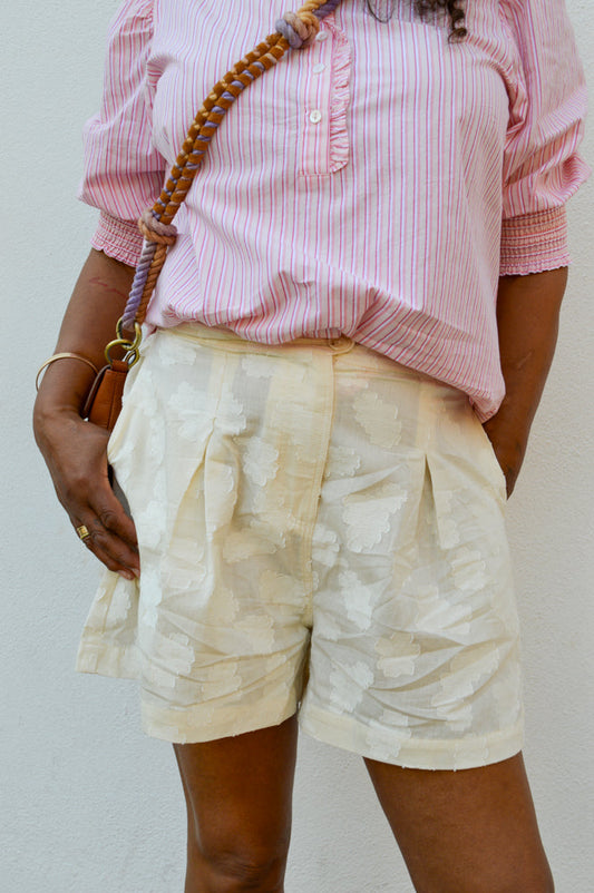 FRNCH Novalie Cream Shorts