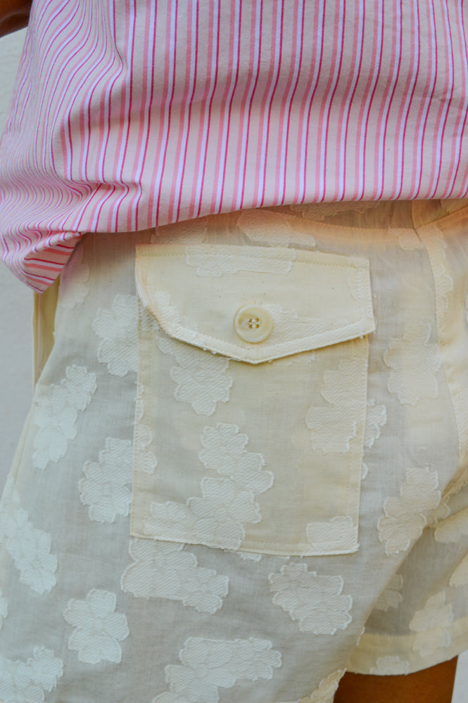 FRNCH Novalie Cream Shorts
