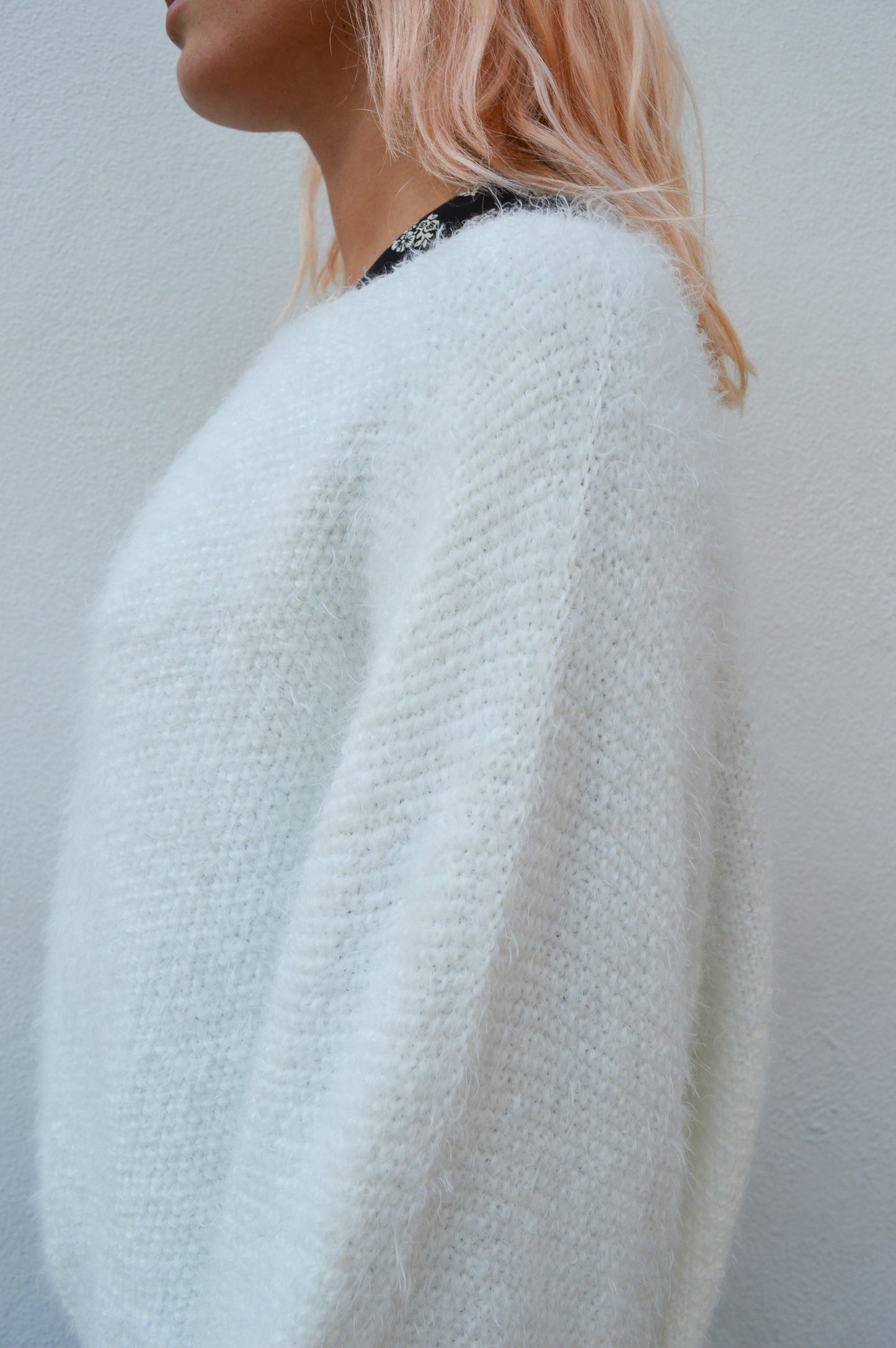Marta White Knit Jumper