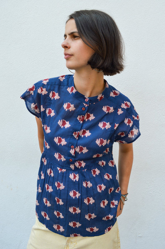 Lolly's Laundry Molly Blue Floral Blouse