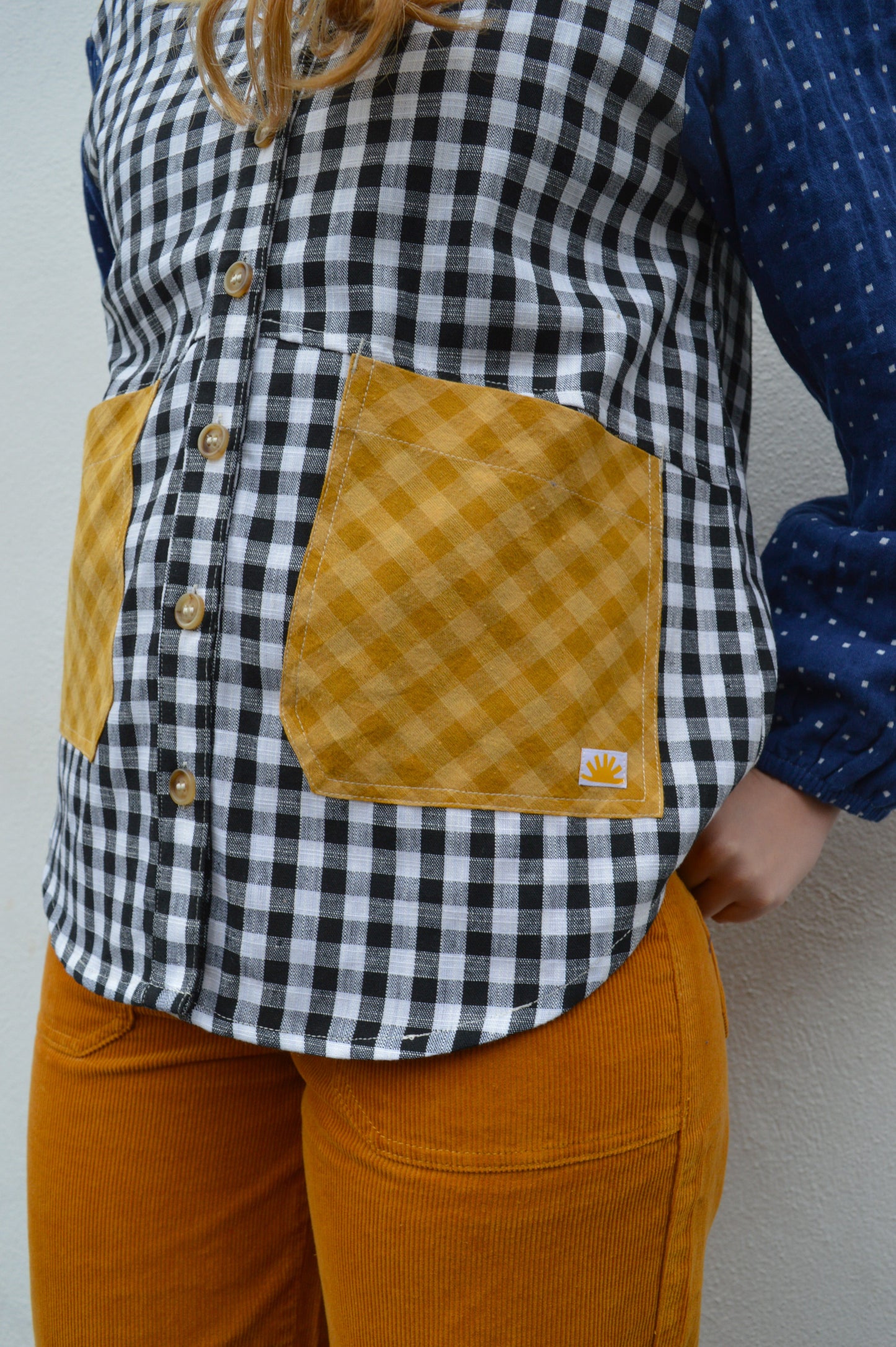 L.F. Markey Gale Patchwork Check Shirt