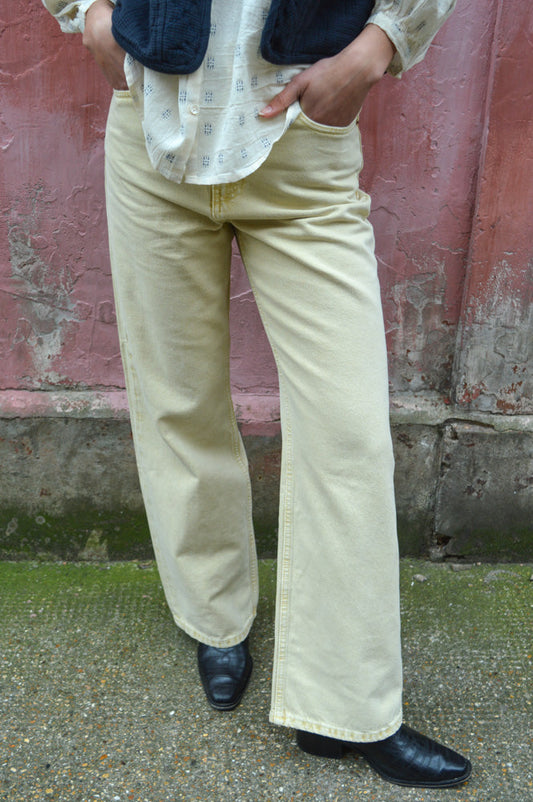 Dr Denim Echo Buff Yellow Jeans