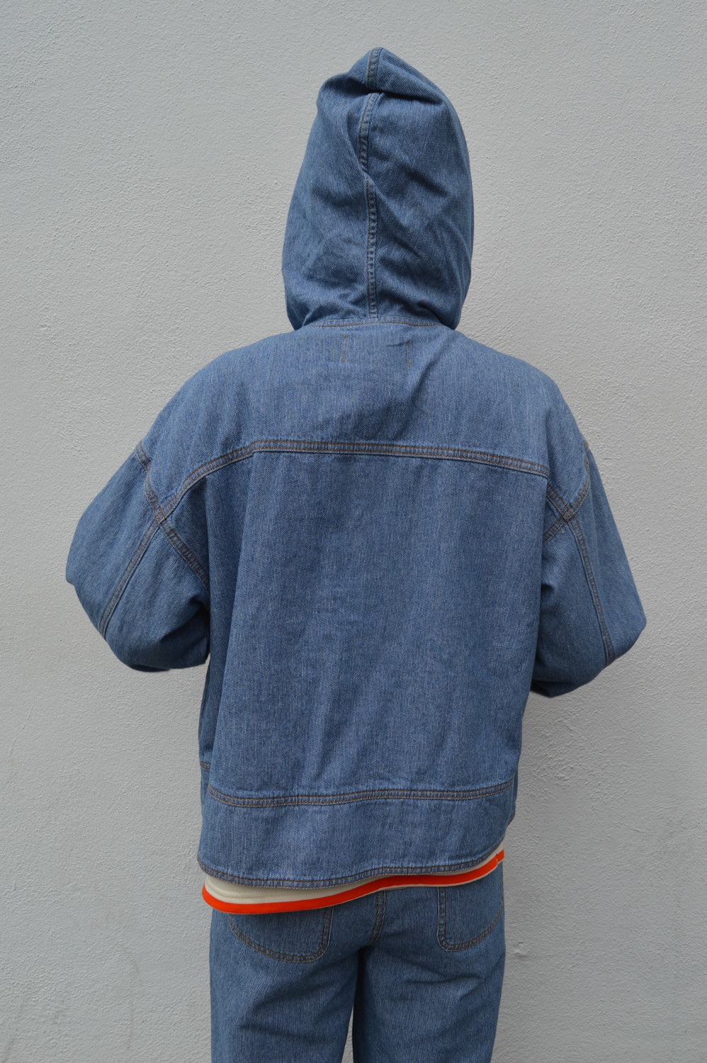 Object Raly Light Blue Denim Hoodie