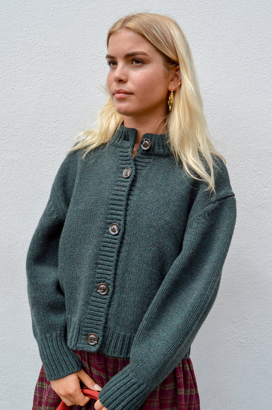 Soeur Leonard Green Knit Cardigan