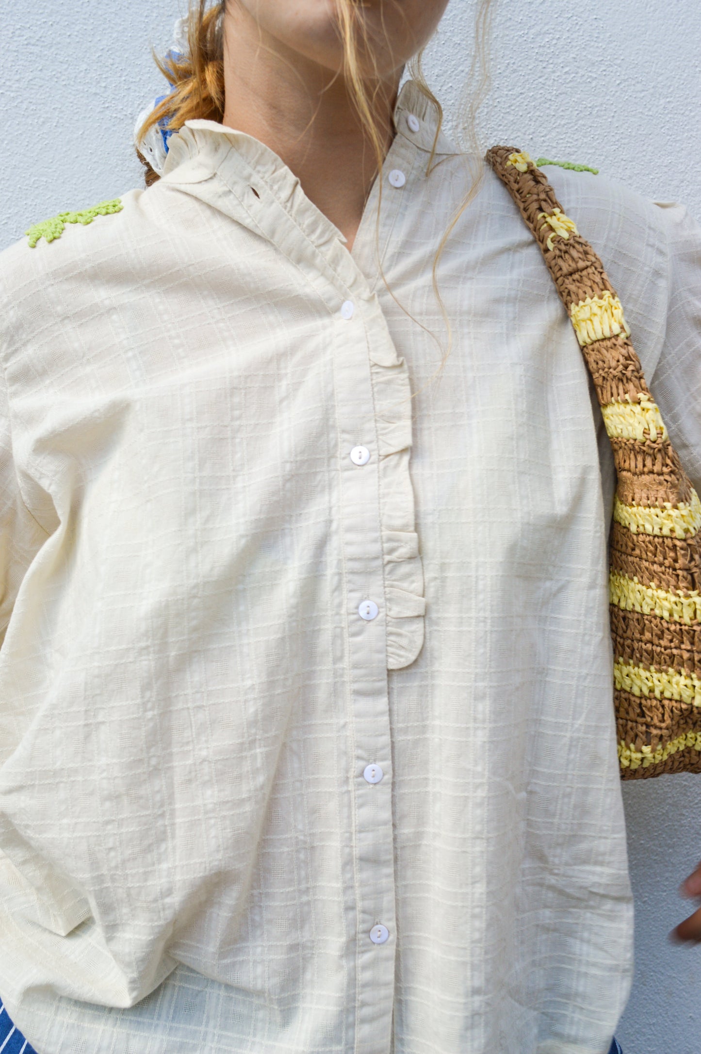 Atelier Reve Sanna Cream Embroidered Blouse