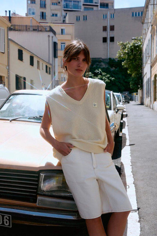 American Vintage Dylbay Melange Pearl Sweater