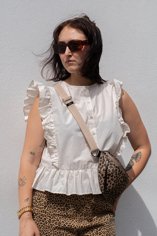 Object Hope Cilie White Sand Top