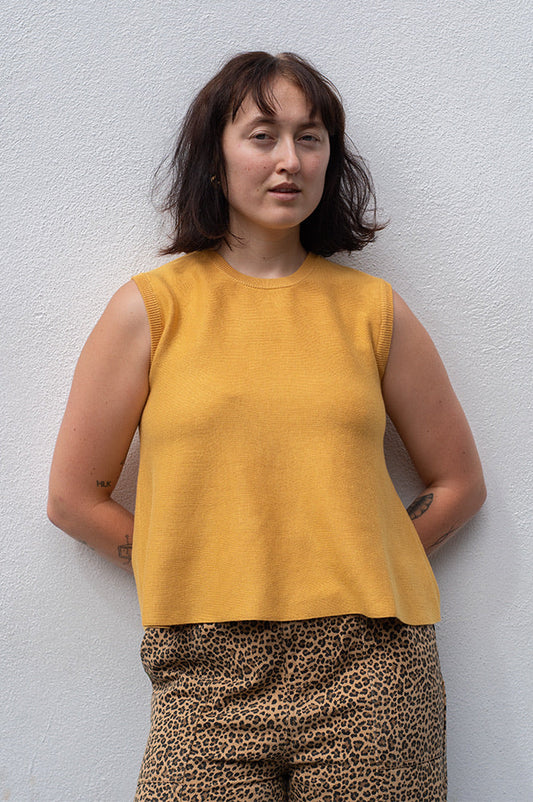 Compania Fantastica Yellow Knit Top
