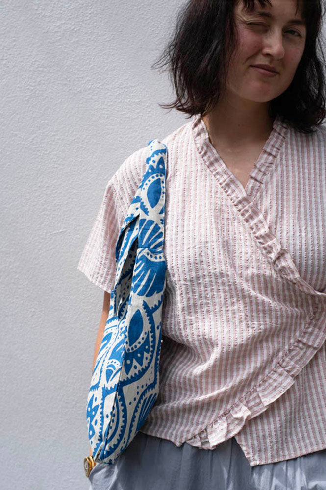 ICHI Molly Pink Nectar Tie Blouse