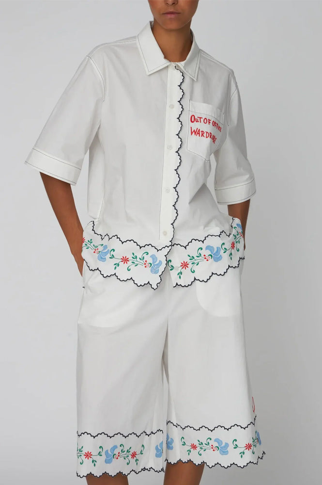 Stella Nova Out Of Office Embroidered Shorts