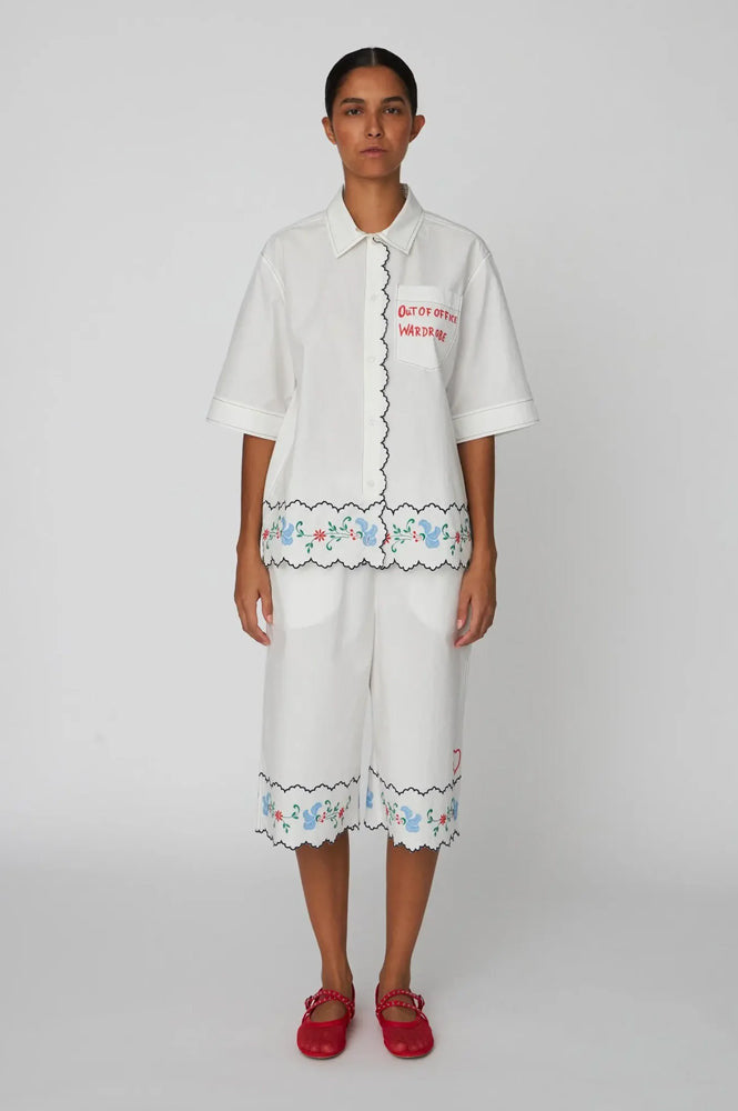Stella Nova Out Of Office Embroidered Shorts