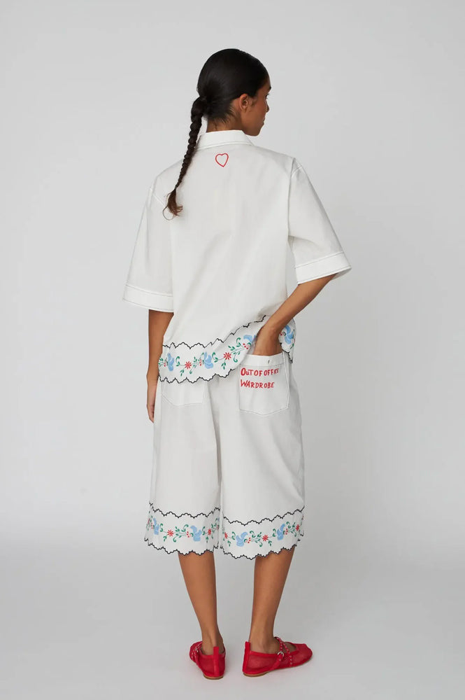 Stella Nova Out Of Office Embroidered Shorts