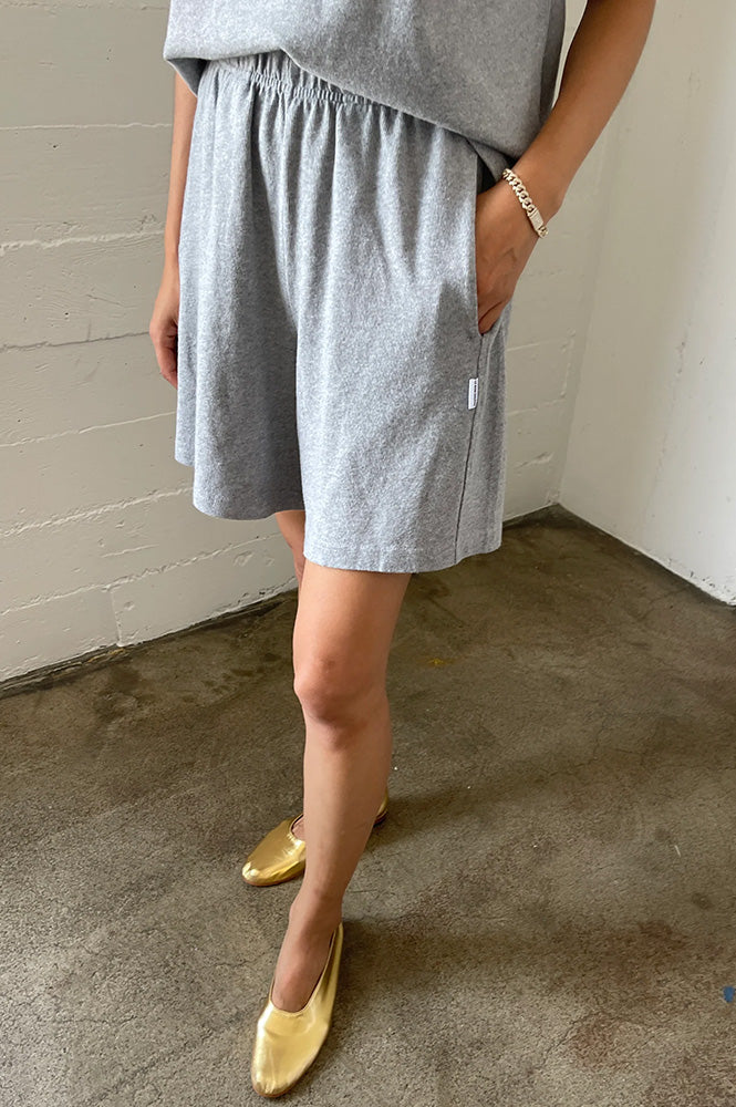 Le Bon Shoppe Flared Basketball Heather Grey Shorts