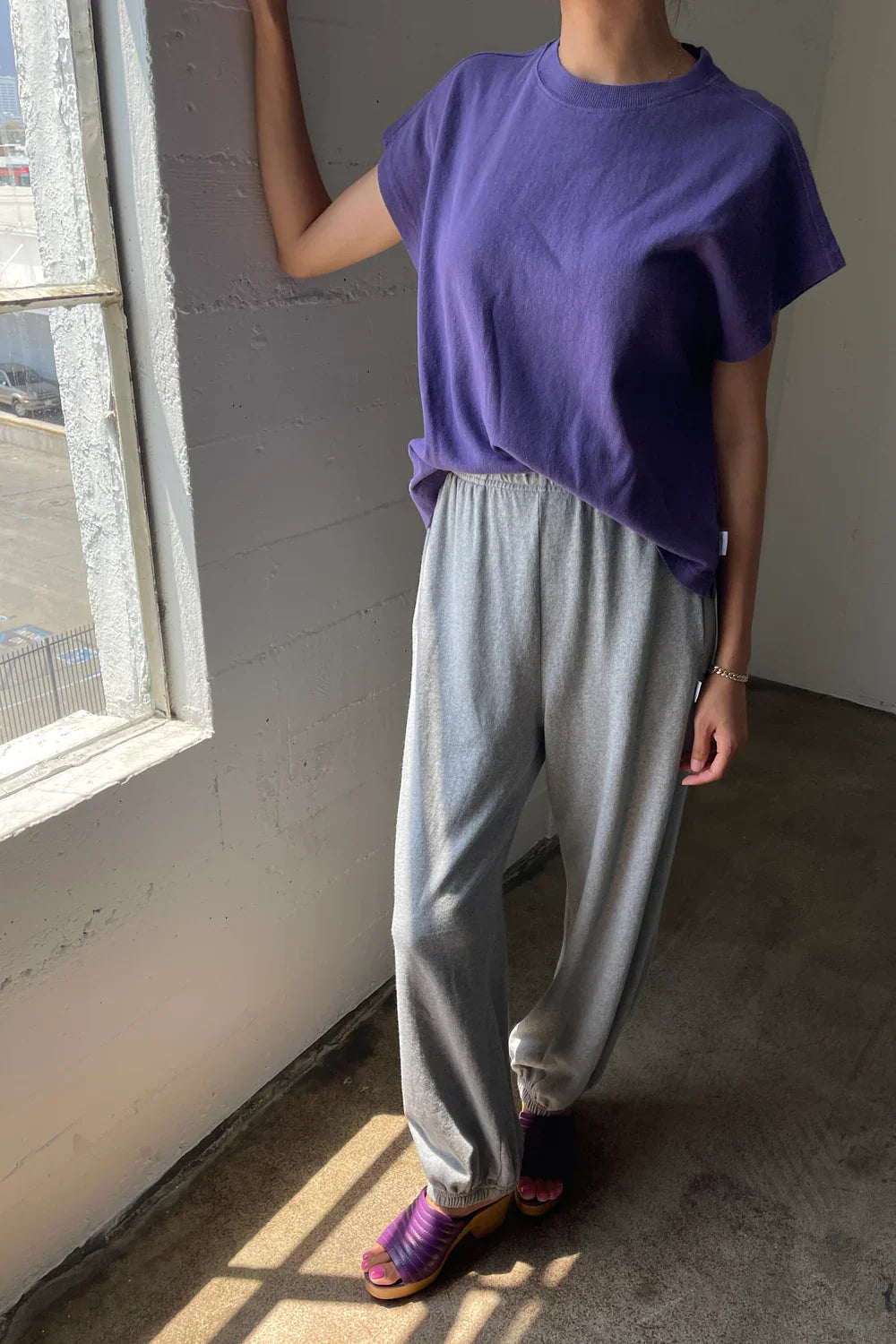 Le Bon Shoppe Balloon Heather Grey Pants