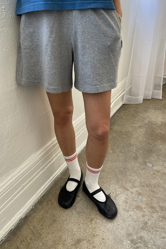 Le Bon Shoppe Flared Basketball Heather Grey Shorts