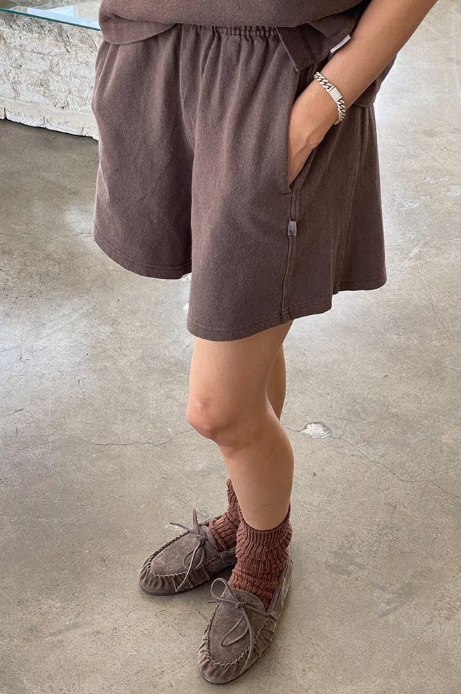 Le Bon Shoppe Flared Basketball Chocolate Shorts
