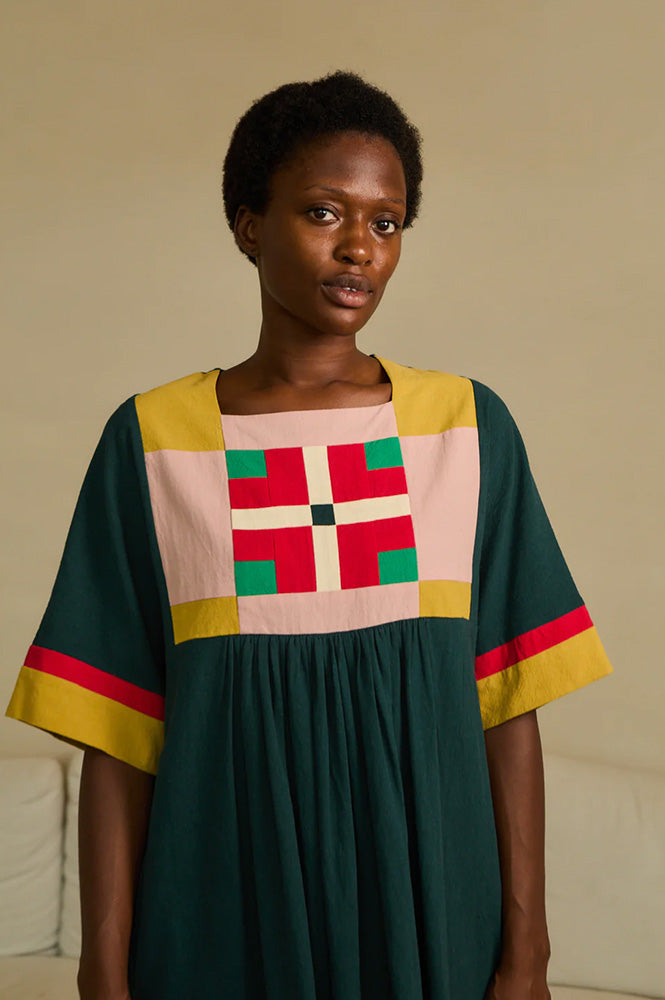 L.F Markey Rafe Forest Patchwork Dress