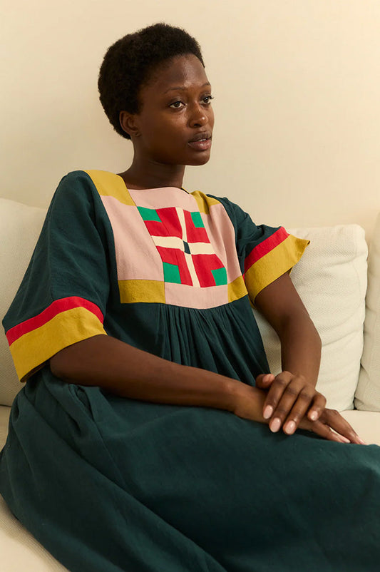 L.F Markey Rafe Forest Patchwork Dress