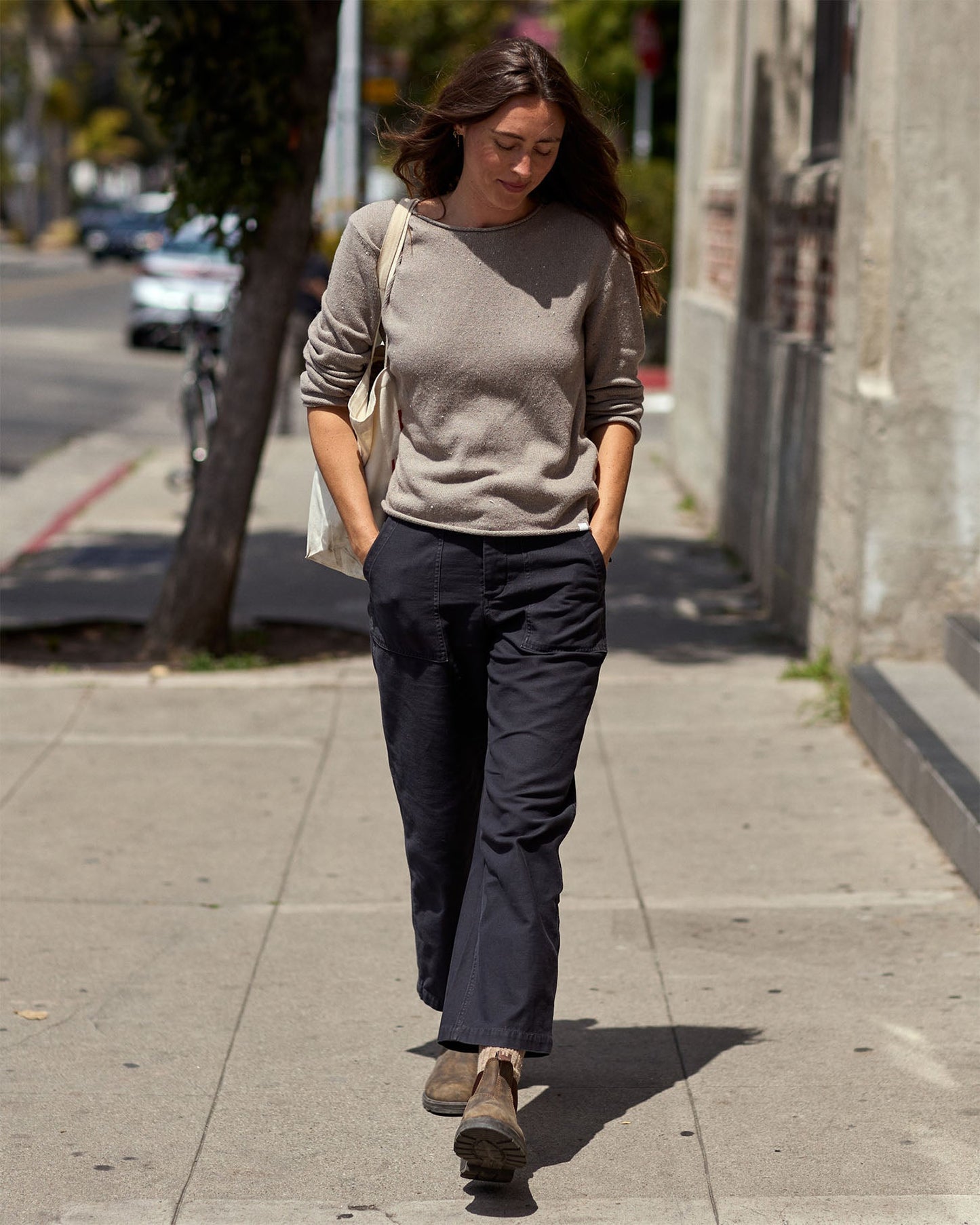 Crescent Knit Boatneck Top