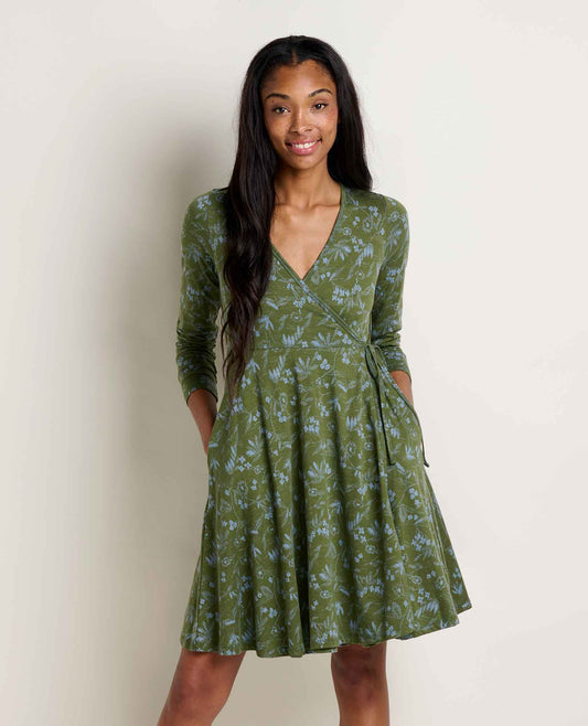 Freesia Long Sleeve Wrap Dress