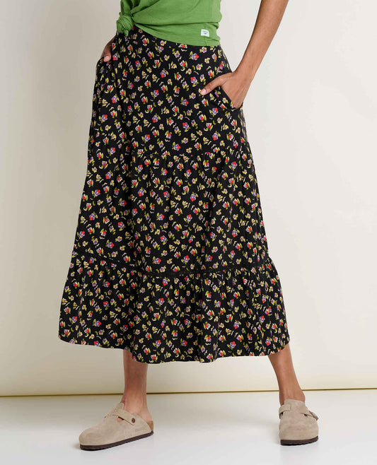 Marigold Tiered Midi Skirt