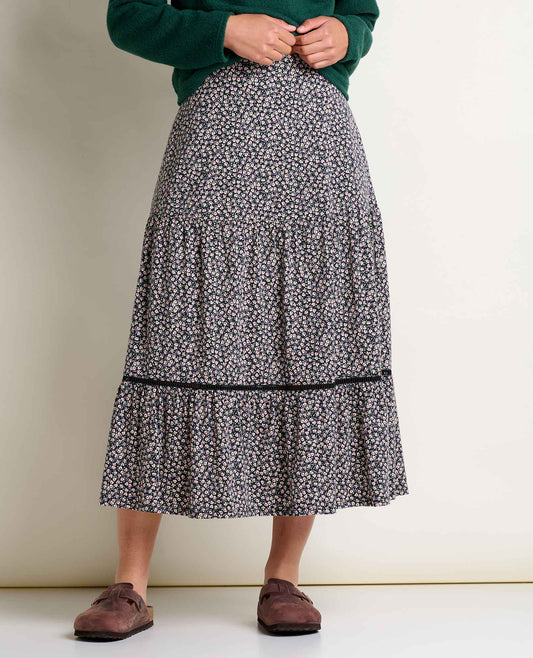 Marigold Tiered Midi Skirt