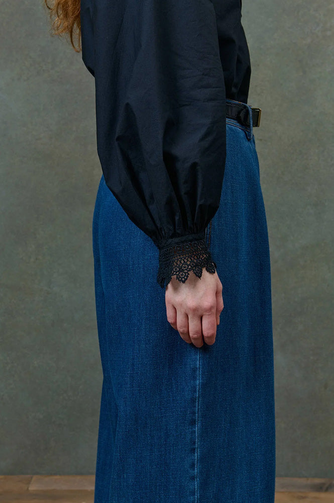 Louise Misha Agathe Black Blouse