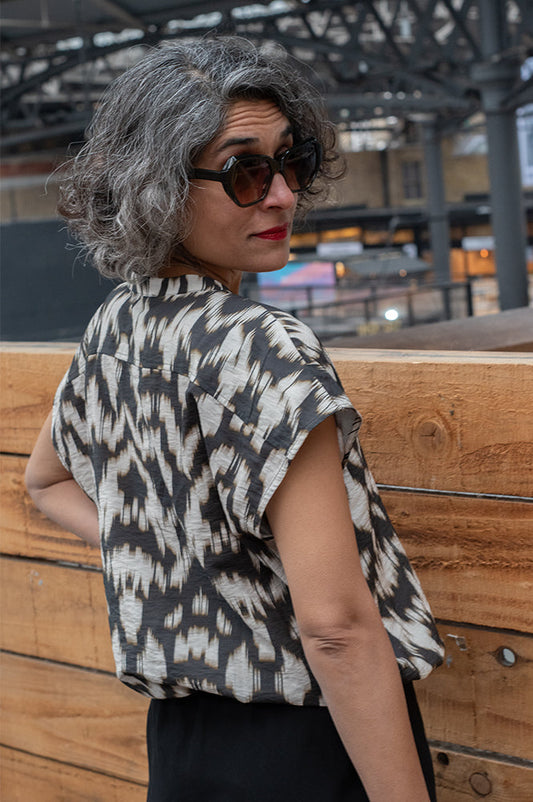 By-Bar Lode Brown Batik Blouse