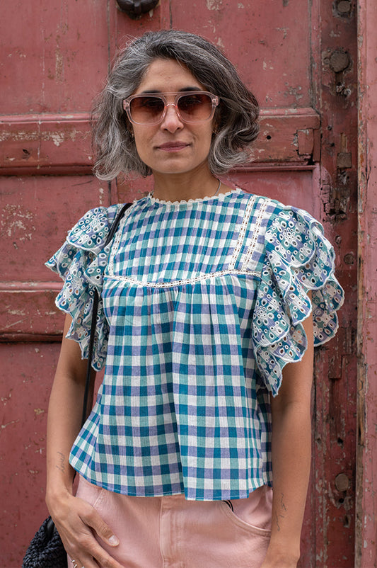 Bellerose Hudalla Check A Gingham Blouse