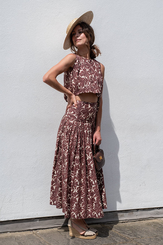 Vanessa Bruno Elysee Brown Skirt