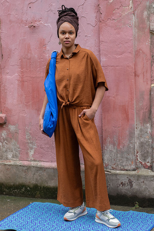 Sessùn Isla Minima Wide Caramel Trousers