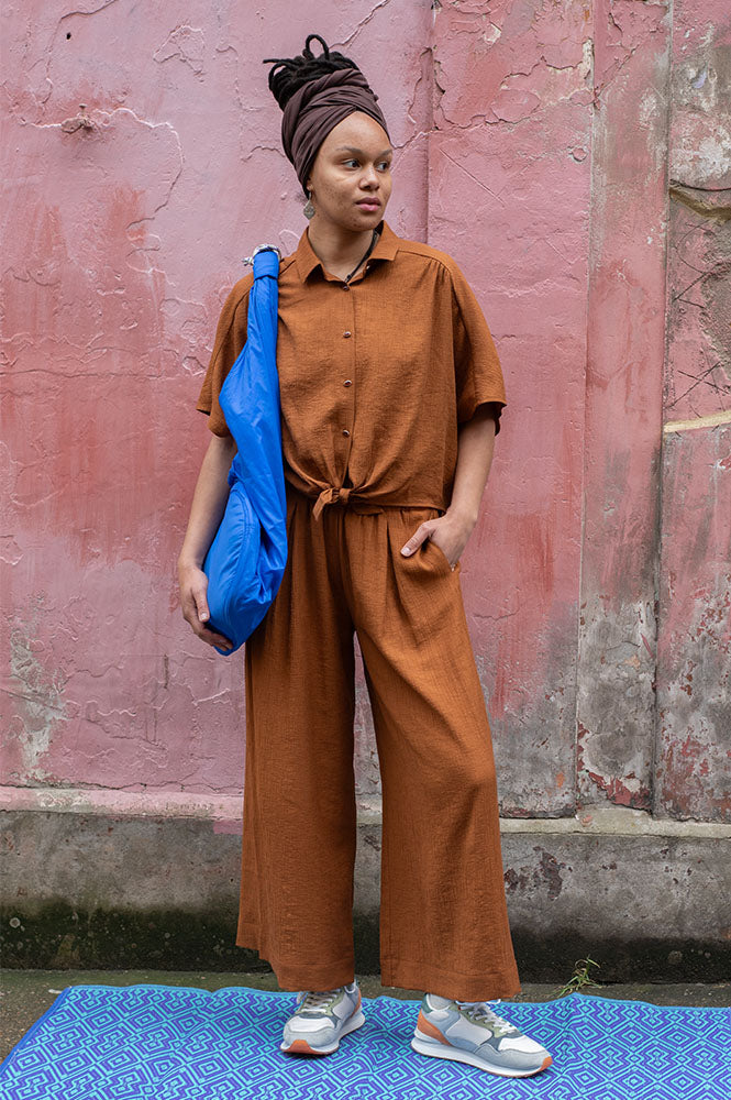 Sessùn Alfassa Caramel Tie Shirt