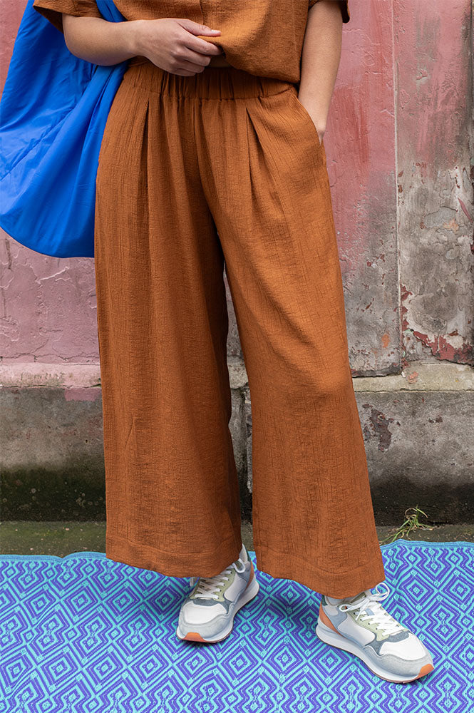 Sessùn Isla Minima Wide Caramel Trousers