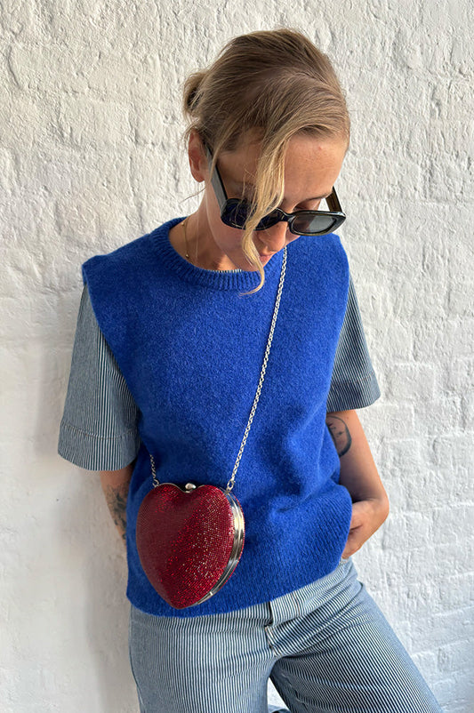 Maison Anje Bestia Royal Blue Sleeveless Jumper