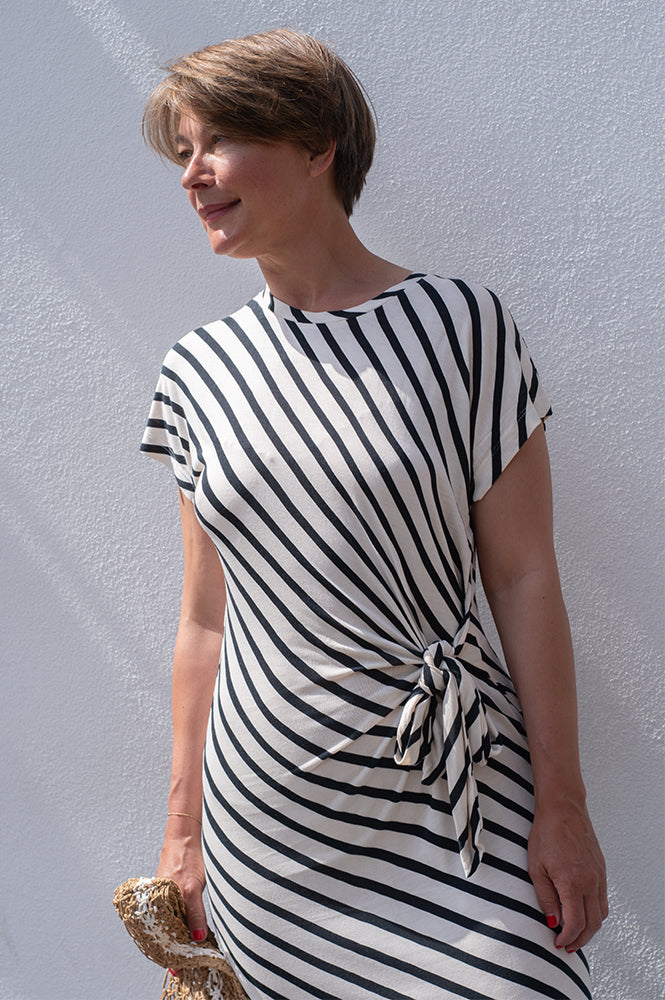 Compania Fantastica Striped Midi Dress